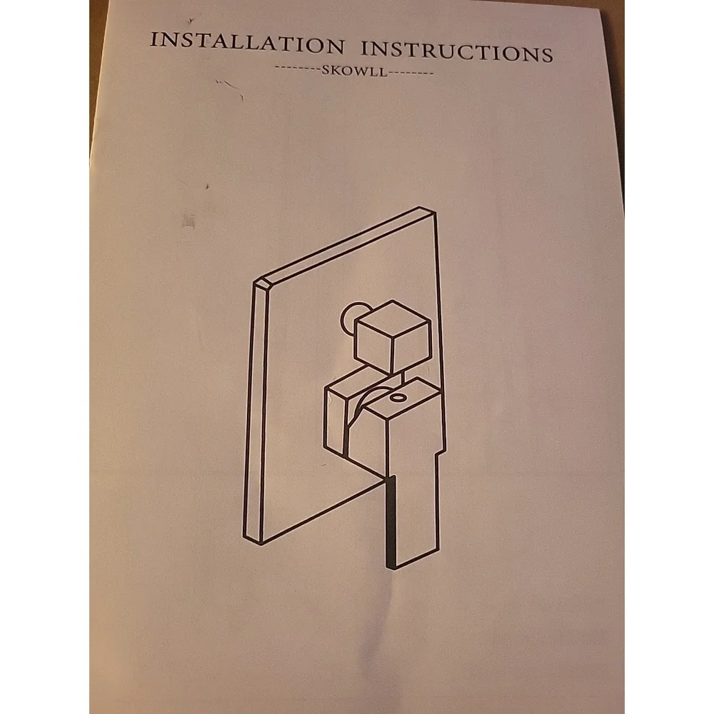 SKOWLL Shower Valve Only Matte Black Dual Function Shower Valve Replacement Wall